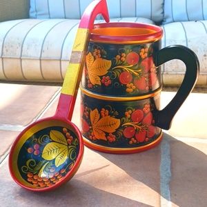 WOODEN JUG & LADDLE. Best Offer